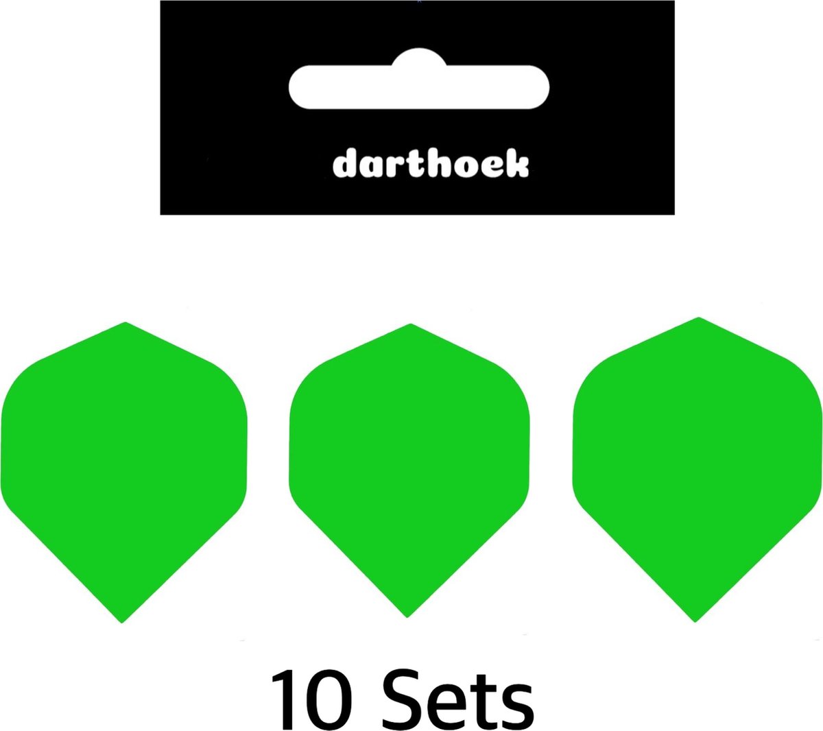 Darthoek| Flights | Poly | Groen | 10 Sets | (30 stuks) | + 1 set Darthoek flights