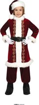Guirma - Kerst & Oud & Nieuw Kostuum - Luxe Santa Kerstman Kind - Jongen - Rood, Wit / Beige - 5 - 6 jaar - Kerst - Verkleedkleding