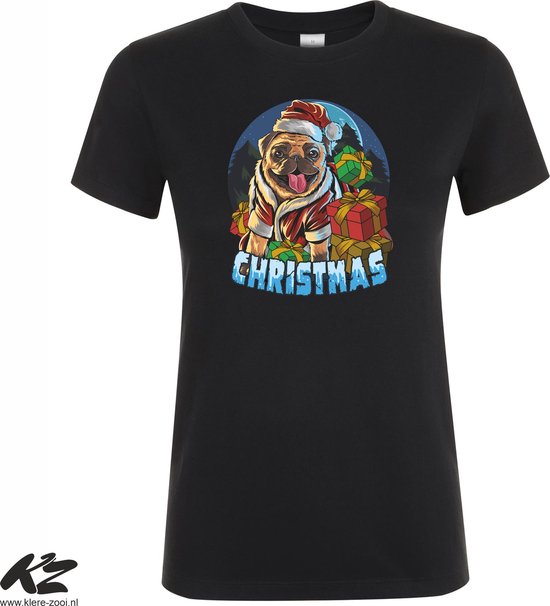 Klere-Zooi - Pug Christmas - Dames T-Shirt