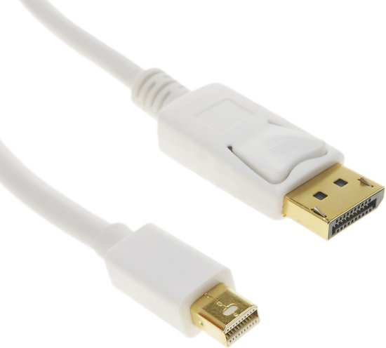 BeMatik - Mini Displayport MiniDP 1080p FullHD-kabel voor 3 m witte digitale audio en video