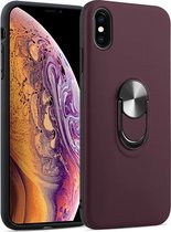 Hoesje Geschikt voor iPhone XR hoesje Shockproof Armor case - back cover – TPU – Wijn Rood