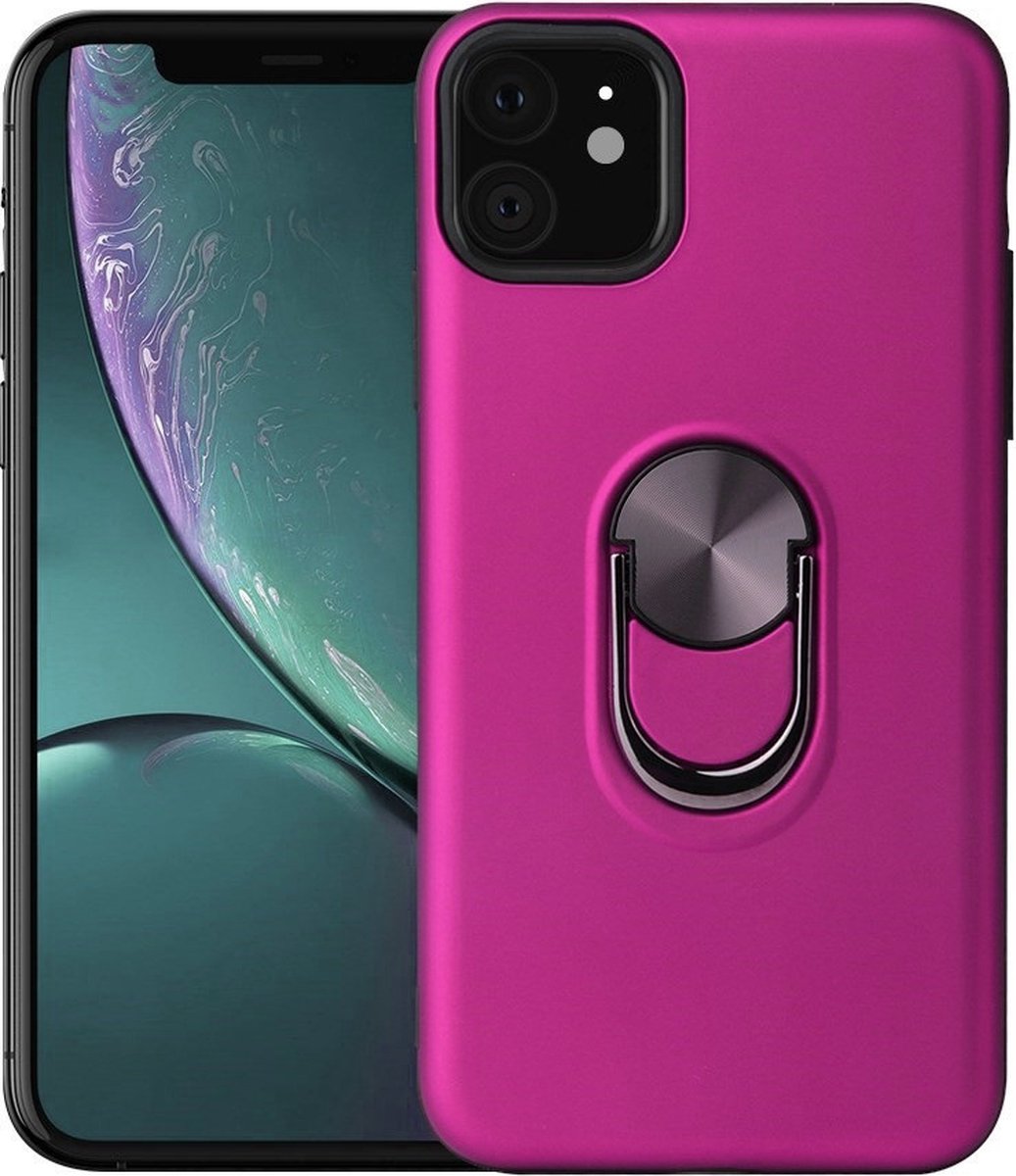 Hoesje Geschikt voor iPhone 11 hoesje Shockproof Armor case - back cover – TPU – Roze