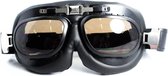 RAF zwarte motorbril donker glas