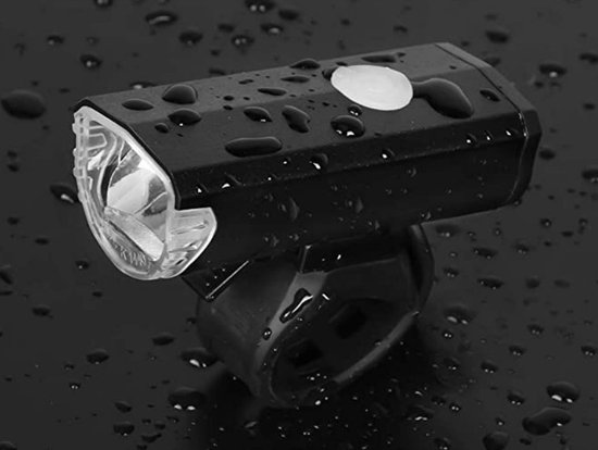 Voorlicht fiets - Fietsverlichting - Led voorlamp - Fietslicht - 350 lumen - Usb - Oplaadbaar - Compact - Waterdicht - Koplamp fiets - Merkloos