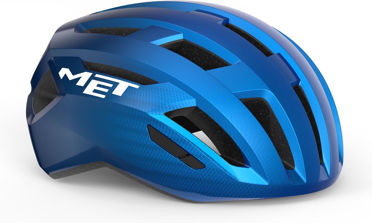 MET Vinci MIPS Fietshelm Mannen & Vrouwen – Wielerhelm Racefiets Volwassenen – Trekking – Maat S (52-56cm) – Blue Metallic Glossy (Blauw)