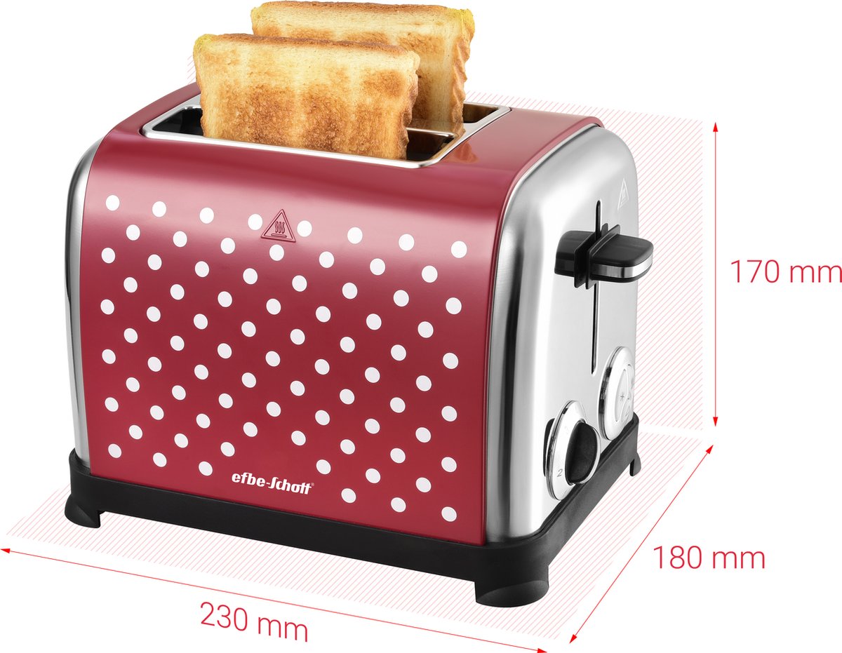 Retro Broodrooster 4 Slice Toaster Rood Westinghouse | Retro keukenapparatuur - Kookwinkel Kitchen&More