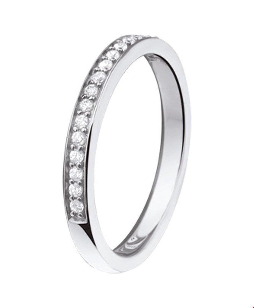 Zilver Gerhodineerde Ring zirkonia 1315658 19.00 mm (60)