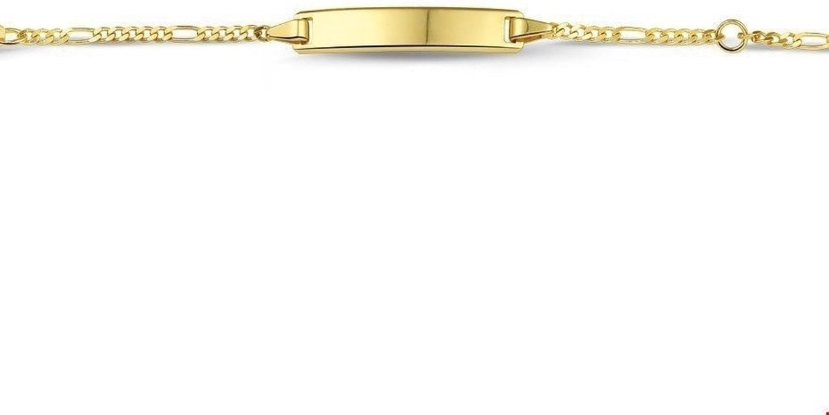 The Jewelry Collection 9 Krt. Graveerarmband Plaat 5,0 mm 16 - 18 cm - 9 Karaats Geel