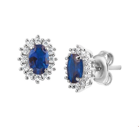Boucles D'oreilles Clous En Argent Massif 925 Et Zircon - NEXT - Comme Neuf