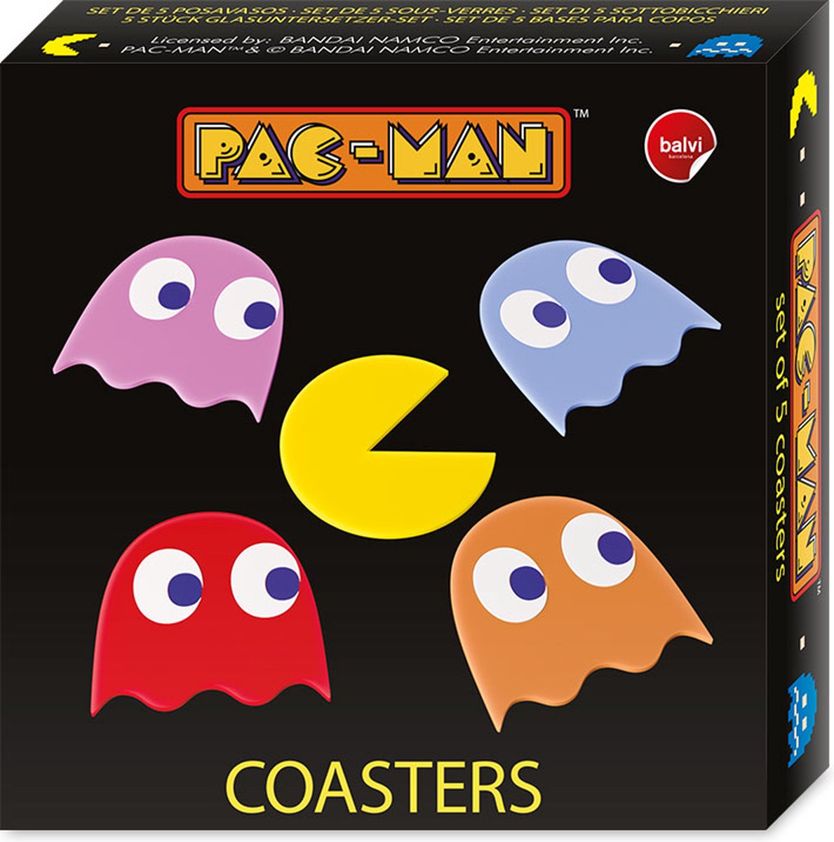 Balvi set van 5 onderzetters Pac-Man - Balvi