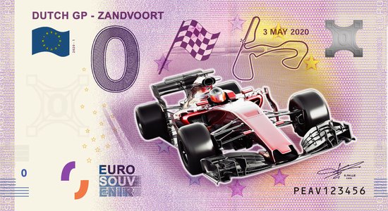 Afbeelding van het spel 0 Euro biljet 2020 - Dutch GP Zandvoort KLEUR