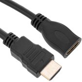 BeMatik - Kabel HDMI 1.4 type A mannelijk naar vrouwelijk 20cm