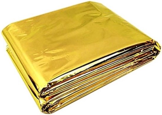 HEKA | Isolatiedeken | Reddingsdeken | Isoleerdeken | goud/zilver (1,6 x 2,1 meter) | 150 stuks