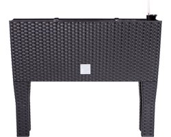 Prosperplast Bloembak/plantenbak op poten Rato - met irrigatiesysteem - antraciet - 80 x 33 x 62 cm