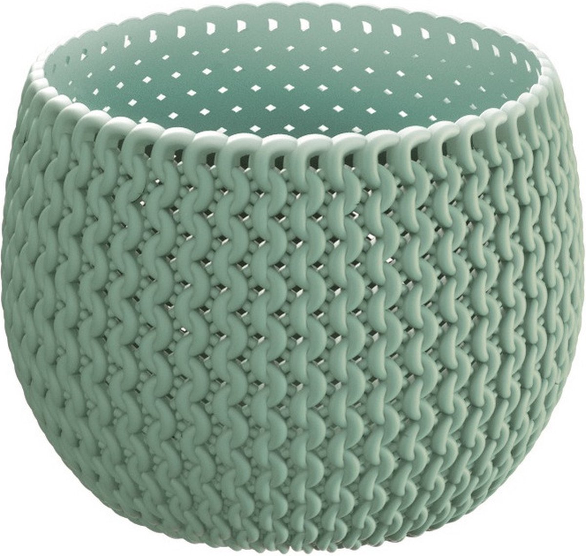 Prosperplast Bloempot Splofy - mintgroen - 1400 ml - D18 cm - Tuin - Buiten - Binnen - kunststof