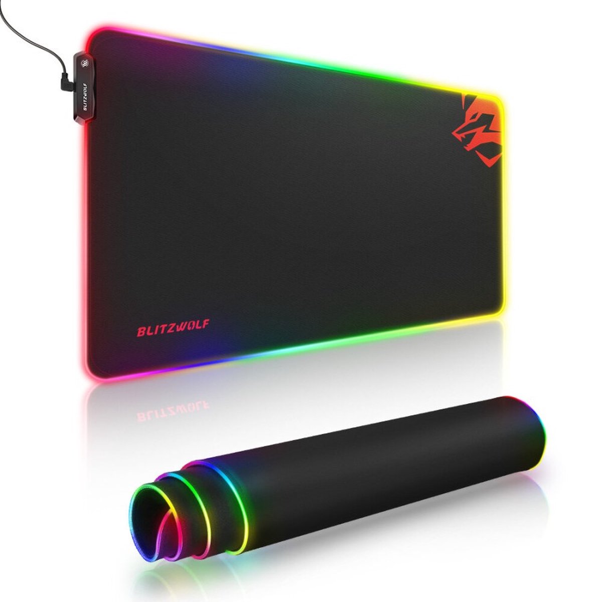 RGB-gamingmuis en groot toetsenbord