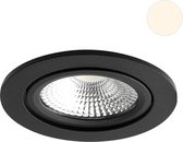 Ledisons LED Inbouwspot - Vivaro Zwart 5W - Dimbare Spot - IP54 - Warm-Wit - Geschikt voor Woonkamer, Badkamer en Keuken - Plafondspot Zwart - Ø75 mm