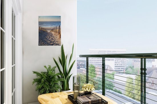 Décoration de Jardin Sable - Plage - Dune - Mer - Eté - 30x40 cm - Toile de jardin - Poster extérieur