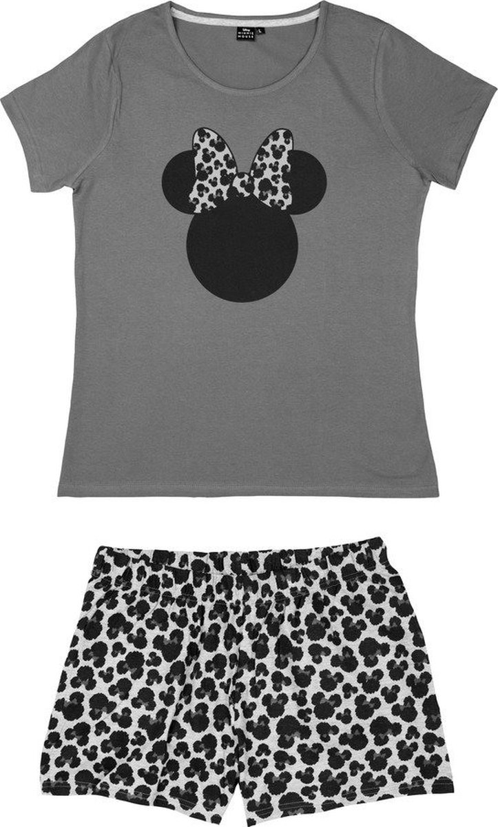 Disney Minnie Mouse Pyjama / Shortama - Dames - Grijs - Maat XL