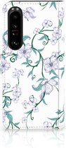 Telefoonhoesje Sony Xperia 1 IV Bookcase Blossom White