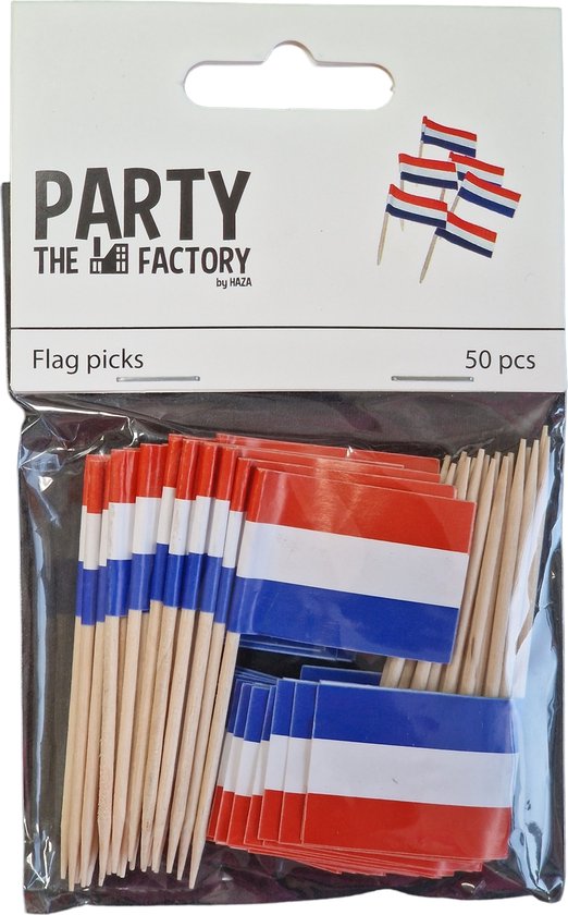 Hollandse Vlaggetjes Kaasprikkers Met Vlag 50 Stuks 7 Cm Bol