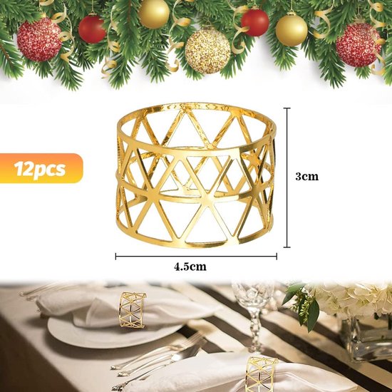 Servetband ovaal 5,5cm s/6 zilver kleur