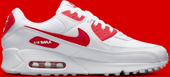 Nike Air Max 90 Wit / Rouge - Sneaker Homme - DX8966-100 - Taille 45 |  bol.com
