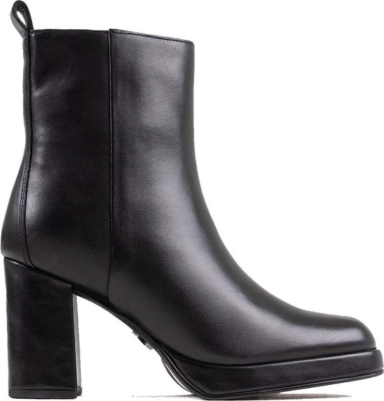 Bronx New Melanie Enkellaarsjes - Enkelboots met rits - Dames - Zwart - Maat  39 | bol.com