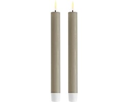 Deluxe Homeart - Led Kaars Zand 2,2 x 24 cm (2 stuks)