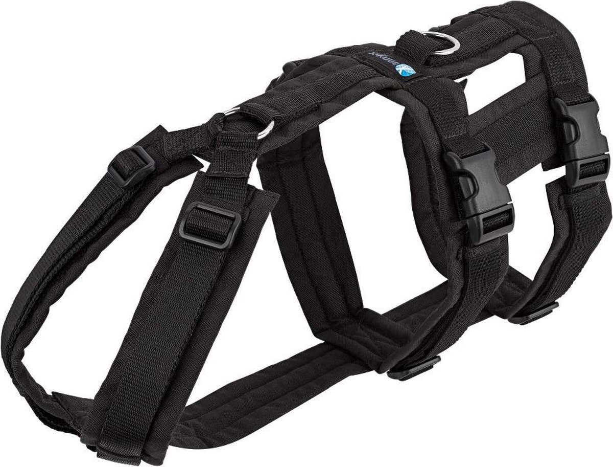 AnnyX Hondentuig - SAFETY - Veiligheidstuig - Anti-Ontsnappingstuig - Zwart - maat L - Borstomvang 70-86 cm -