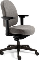 Therapod X Compact in wolvilt Fenice lichtgrijs - Bureaustoel lange mensen - Ergonomische bureaustoel rugklachten