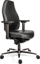 Therapod X in zwart leder - Bureaustoel lange mensen - Ergonomische bureaustoel rugklachten