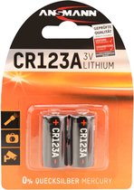 Ansmann - CR123A Lithium Fotobatterij - 1375 mAh - 3V - 2 stuks