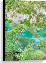WallClassics - Canvas  - Plitvice Lakes National Park in Kroatie  - 40x60 cm Foto op Canvas Schilderij (Wanddecoratie op Canvas)