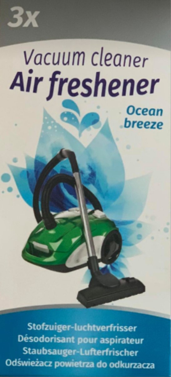Air freshener - Stofzuigerzakje - Stofzuiger luchtverfrisser - Geur ocean breeze - 3 stuks - Geurzakjes - Verfrisser - Luchtje.