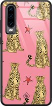 Casimoda® hoesje - Geschikt voor Huawei P30 - The Pink Leopard - Hard Case Backcover - TPU - Roze - Luipaardprint