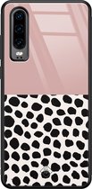 Casimoda® hoesje - Geschikt voor Huawei P30 - Stippen roze - Hard Case Backcover - TPU - Roze - Gestipt