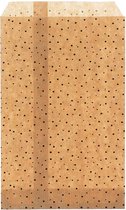 1000 sacs en papier à pois de 7 x 13 cm