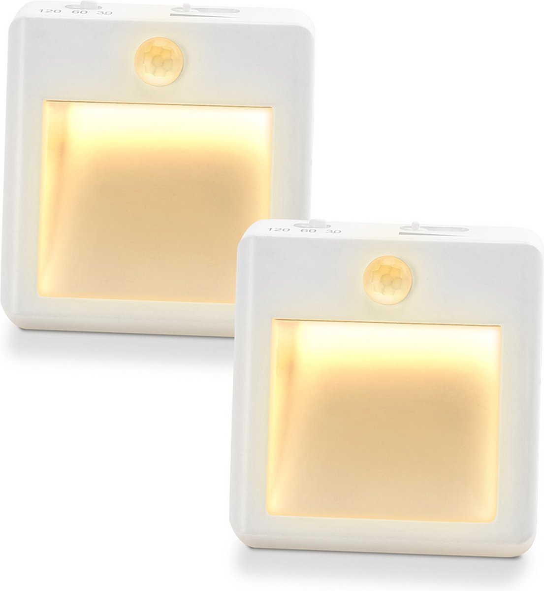 Nachtlamp - Stopcontact - Lamptype: Led, Extra: Bewegingsmelder, Voeding: Netstroom, Vermogen: 1 watt, Lichtkleur: Wit