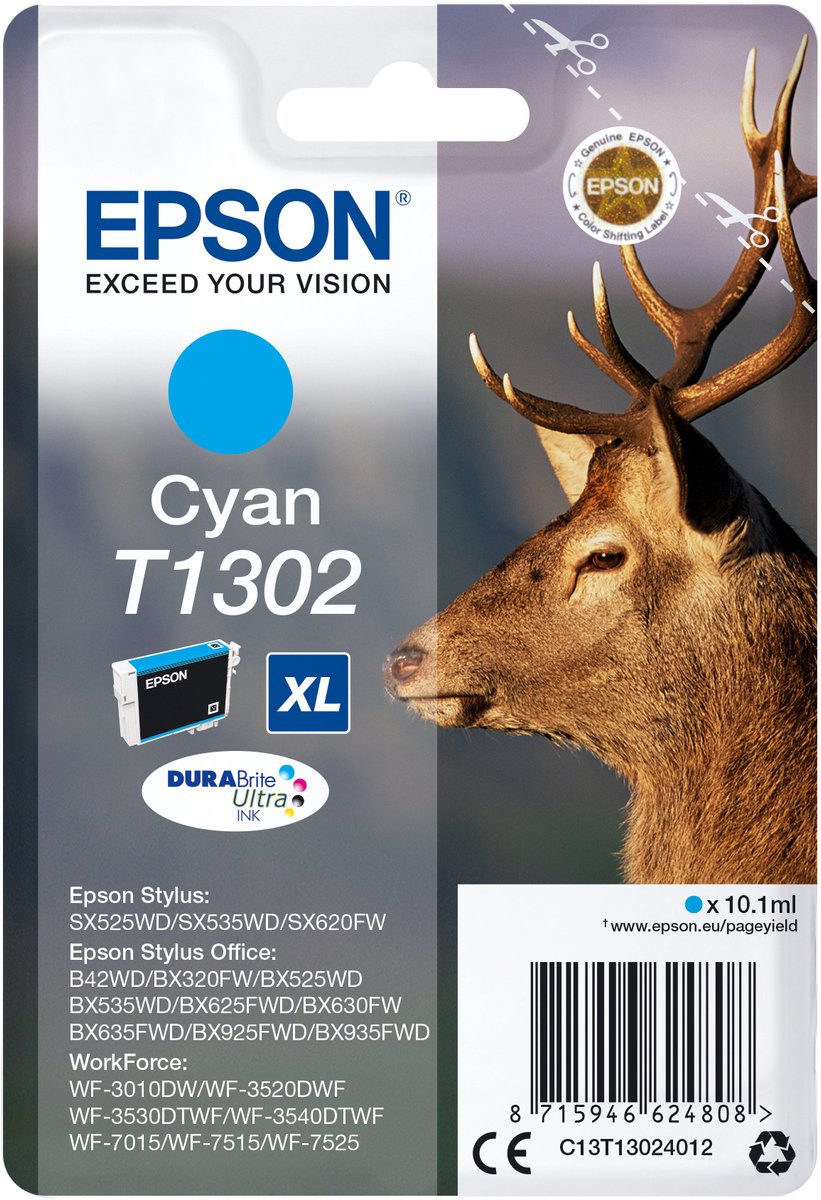 Epson T1302XL - Inktcartrdige / Cyaan