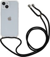 Coque Arrière Antichoc iPhone 14 TPU Siliconen Transparente avec Cordon
