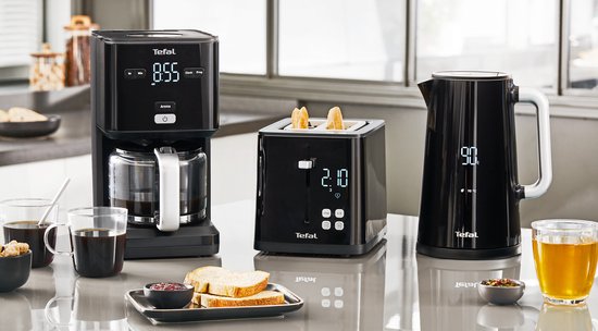 Tefal Smart & Light CM6008 - Filter koffiezetapparaat - 1.25L - Digitaal Display met Timer - 15 Kopjes - Warmhoudfunctie - Zwart