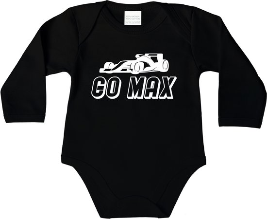 Romper Go max ! maat: 86 lange mouwen baby formule 1 max verstappen red bull racing zwangerschap aankondiging rompertjes baby rompertjes baby met…