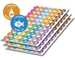 LabelLord | HACCP Voedseletiketten Aqualabel | Allergenen stickervellen | 1400 stickers