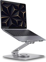 Laptop standaard - Universeel tablet en laptophouder - Verstelbaar macbook verhoger - Ergonomisch - 8 tot 22 Inch - aluminium - 360 draaibaar - StandX