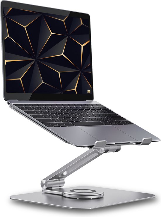 Foto: Laptop standaard universeel tablet en laptophouder verstelbaar macbook verhoger ergonomisch 8 tot 22 inch aluminium 360 draaibaar standx