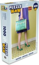Puzzel Koffer - Vintage - Vrouw - Legpuzzel - Puzzel 1000 stukjes volwassenen