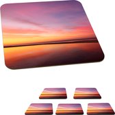 Sous-verres de verres - Mer - Couleurs - Soleil - 10x10 cm - Dessous de verre - 6 pièces
