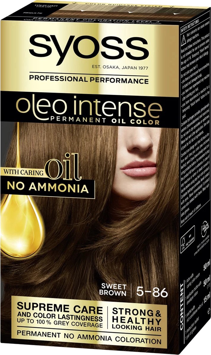 Syoss Olio Intense Tinte Sin Amoniaco #5.86-castaño Caramelo 5 Pcs