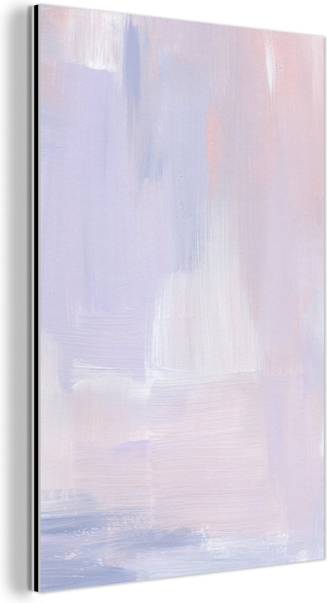 Wanddecoratie Metaal - Aluminium Schilderij Industrieel - Pastel - Verf - Design - 80x120 cm - Dibond - Foto op aluminium - Industriële muurdecoratie - Voor de woonkamer/slaapkamer